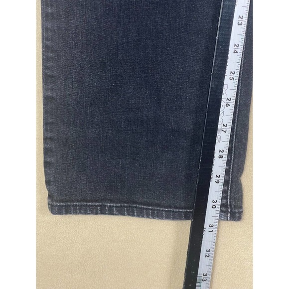 John Varvatos Mens 38 Jeans Straight Leg Regular Fit Mid Rise Button Fly Black - Picture 5 of 12